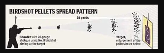 pellets spread pattern